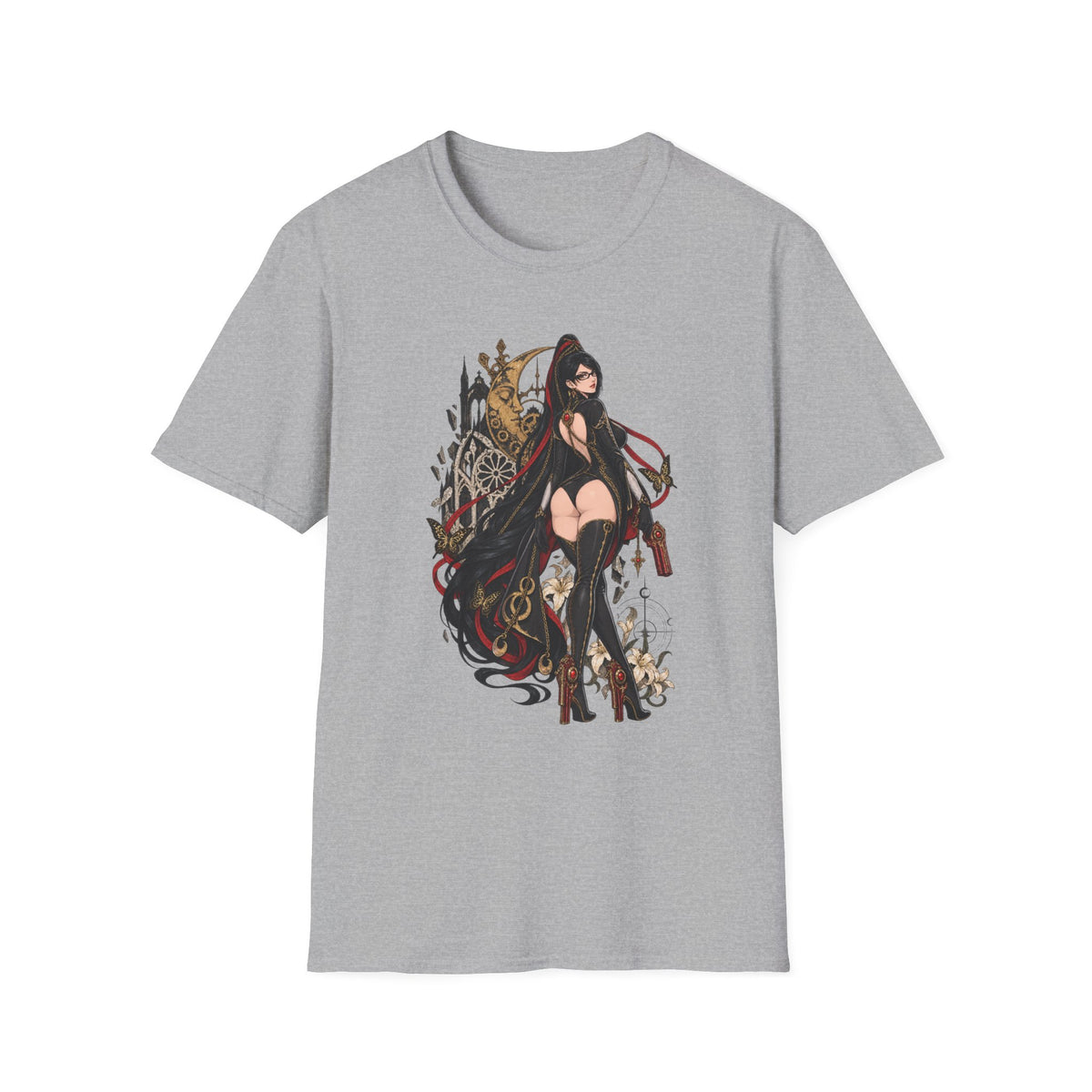 Bayonetta | Sexy Videogame Pin Up Girl | Back view Graphic Shirt