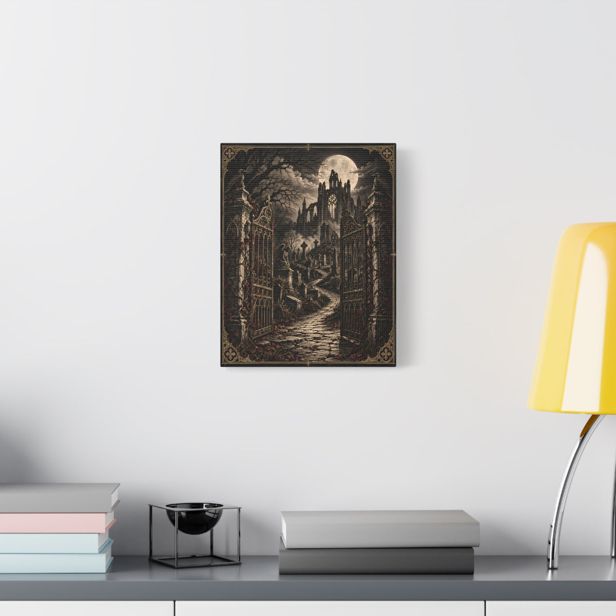 Canvas | Gothic Moonlit Cathedral | Occult Wall Art