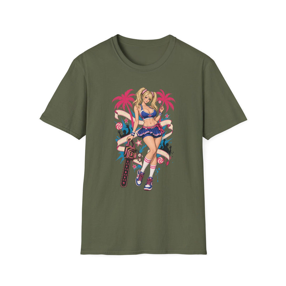 Juliet Starling | Lollipop Chainsaw | Retro Pin Up Girl | Beach Babe T-Shirt