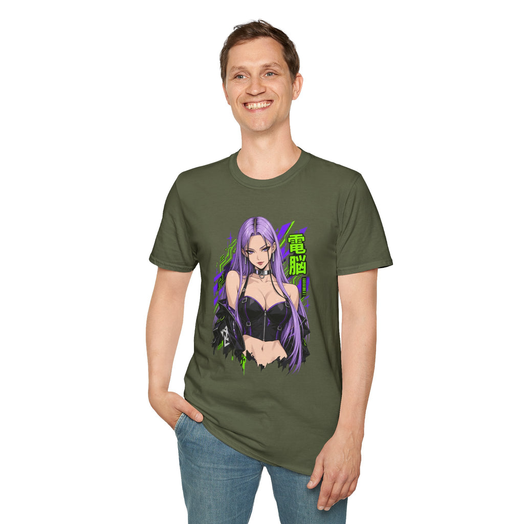 Violet | Anime Cyber Sexy Pin Up Girl T-Shirt