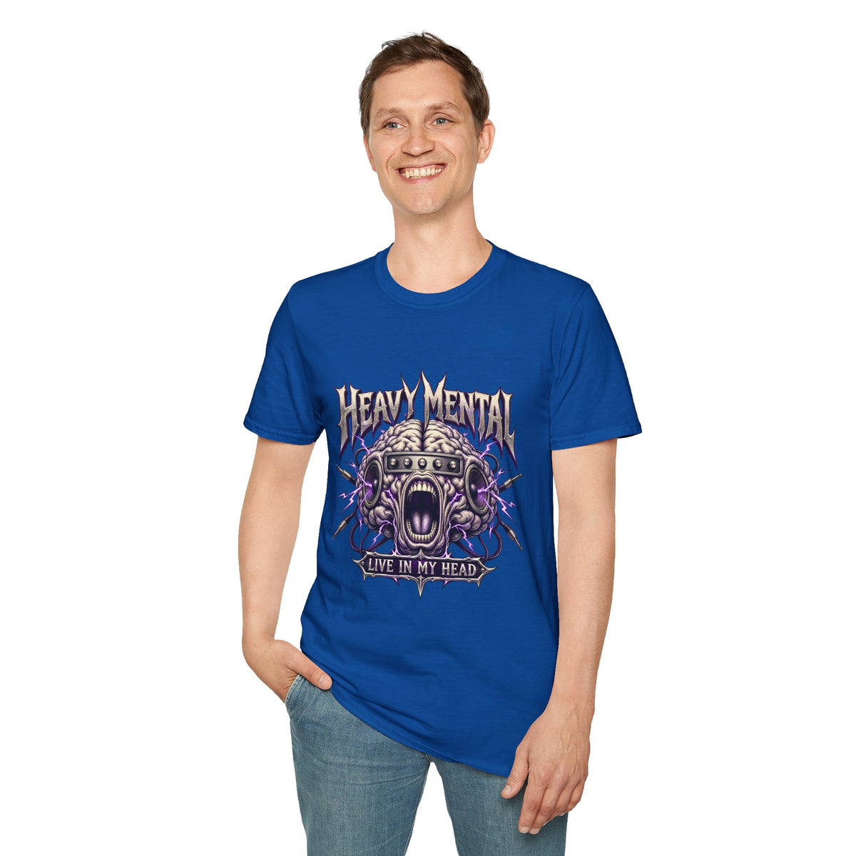 Heavy Mental T-Shirt | Live In My Head' Metal Graphic Tee