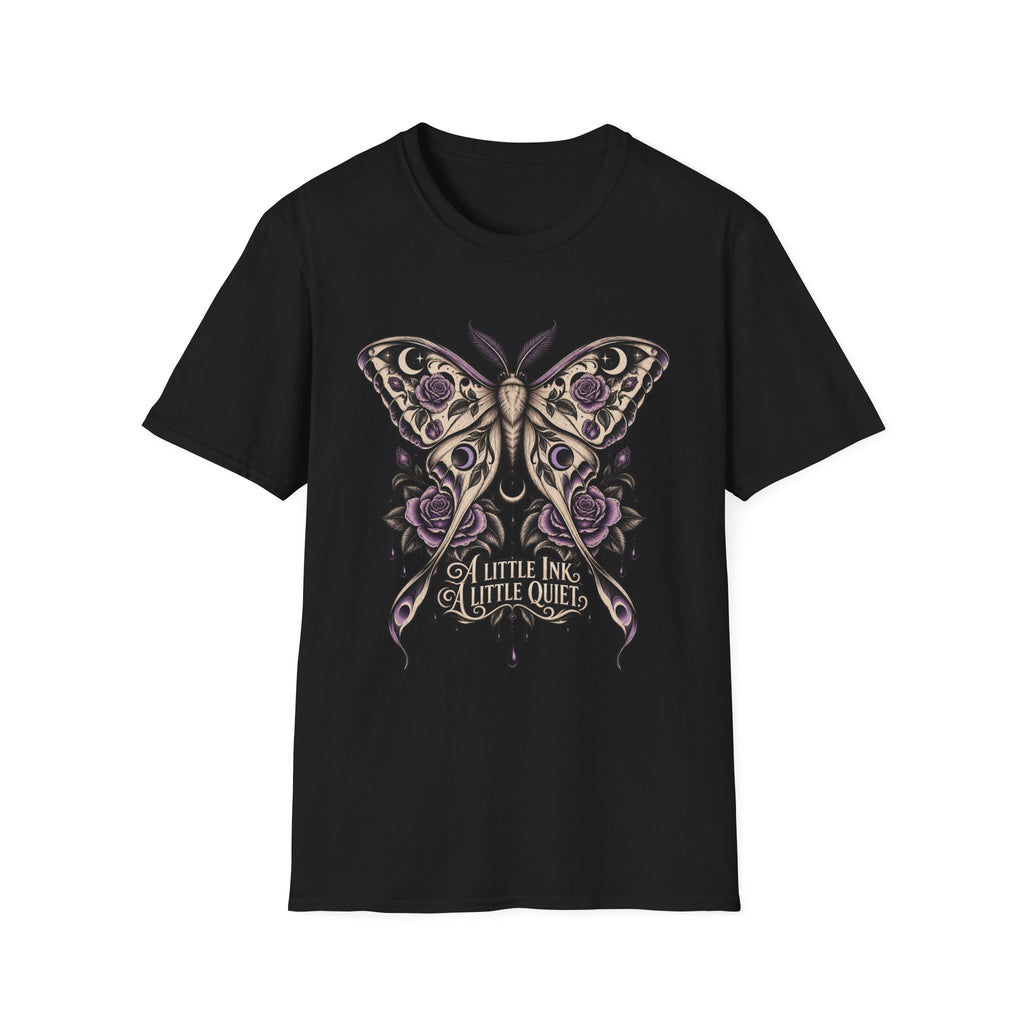 A Little Ink A Little Quiet Tattoo Moth T-Shirt Design