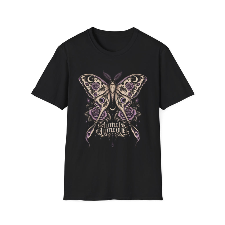 A Little Ink A Little Quiet Tattoo Moth T-Shirt Design