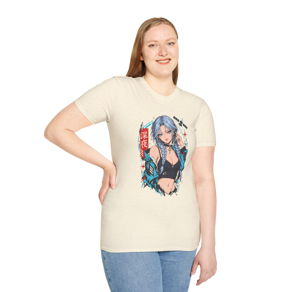 Ice | Sexy Anime Cyber Pin Up Girl Graphic T-Shirt