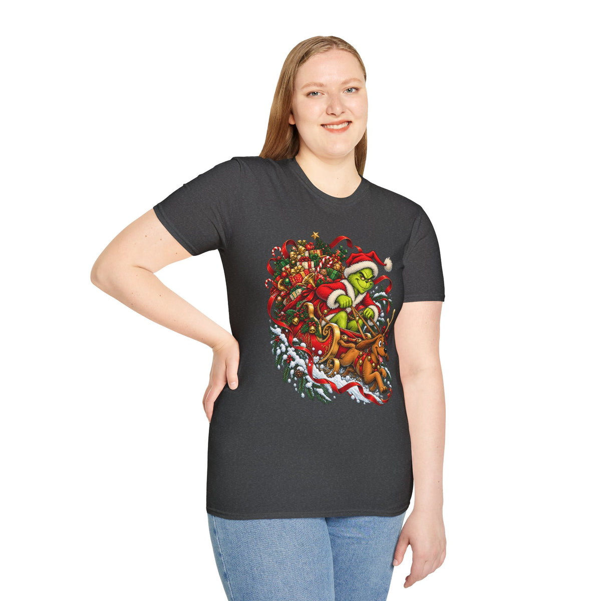 Grinch & Max Sleigh Ride | Funny Christmas T Shirt