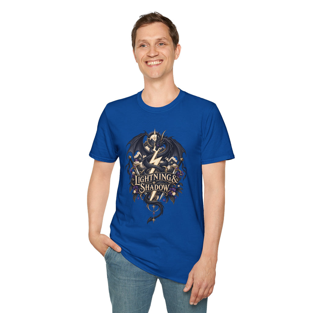 Lightning & Shadow | Onyx Storm Book Inspired Fantasy Dragon T-Shirt