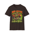 Mop Justice T-Shirt — Retro Horror Cleanup Graphic Tee ("Clean Up Your Act")