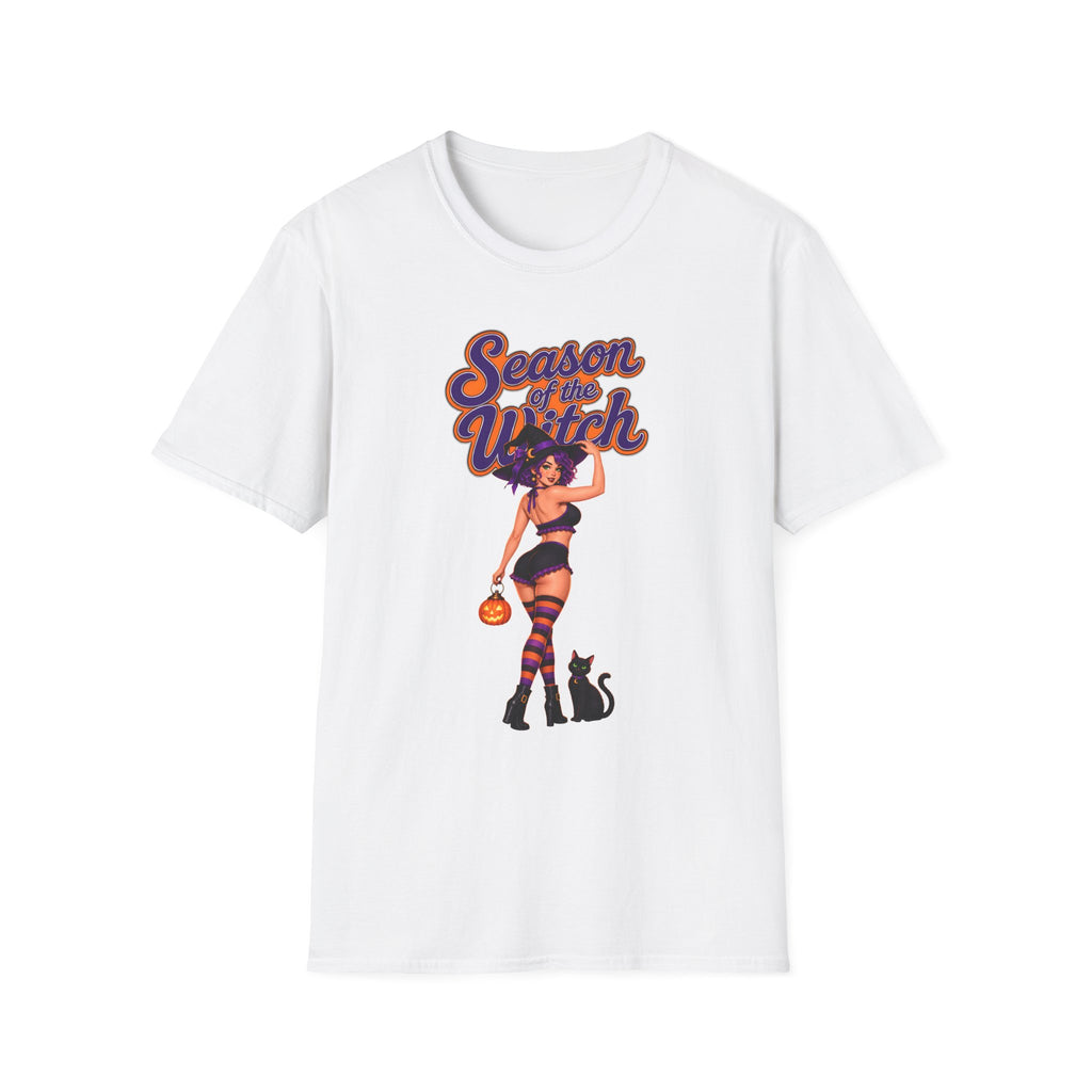 Season of the Witch T-Shirt — Retro Pinup Halloween Witch Graphic Tee