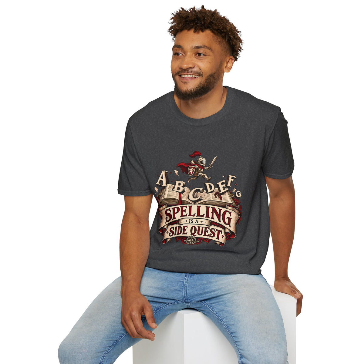 Spelling Is a Side Quest | Funny Spelling & Knight T Shirt