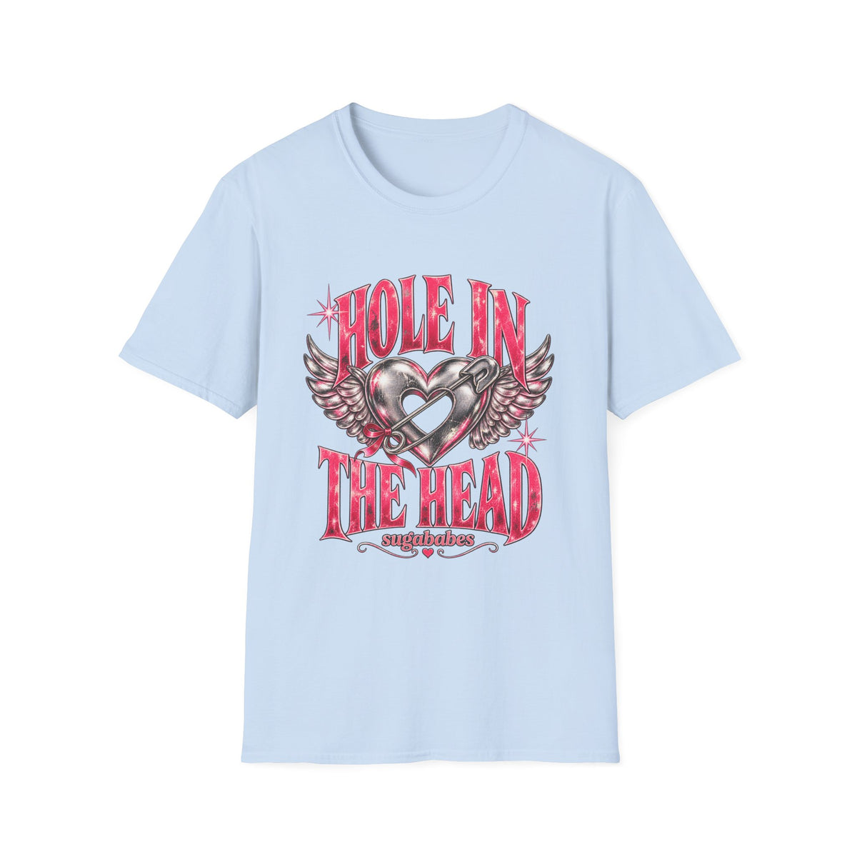 Hole in the Head | Sugababes | Pink Winged Heart Design T Shirt