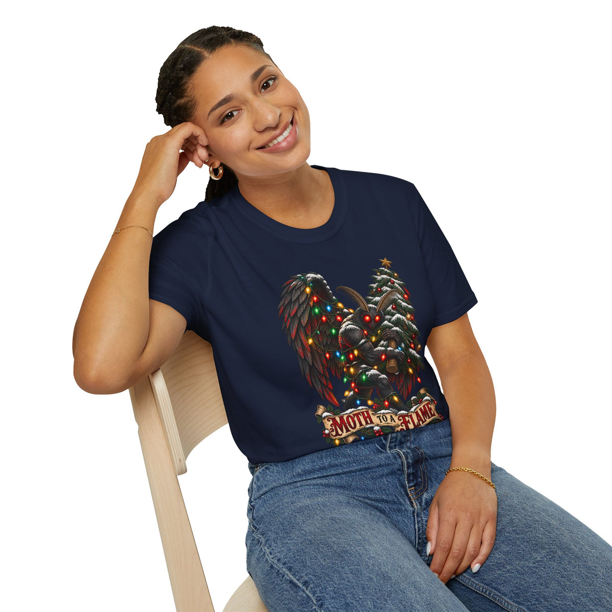 Moth to a Flame | Mothman | Christmas T Shirt