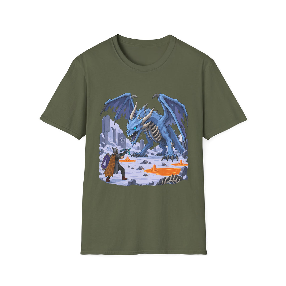 Vorkath Blue Ice Dragon T-Shirt - Fantasy Dragon Graphic Tee