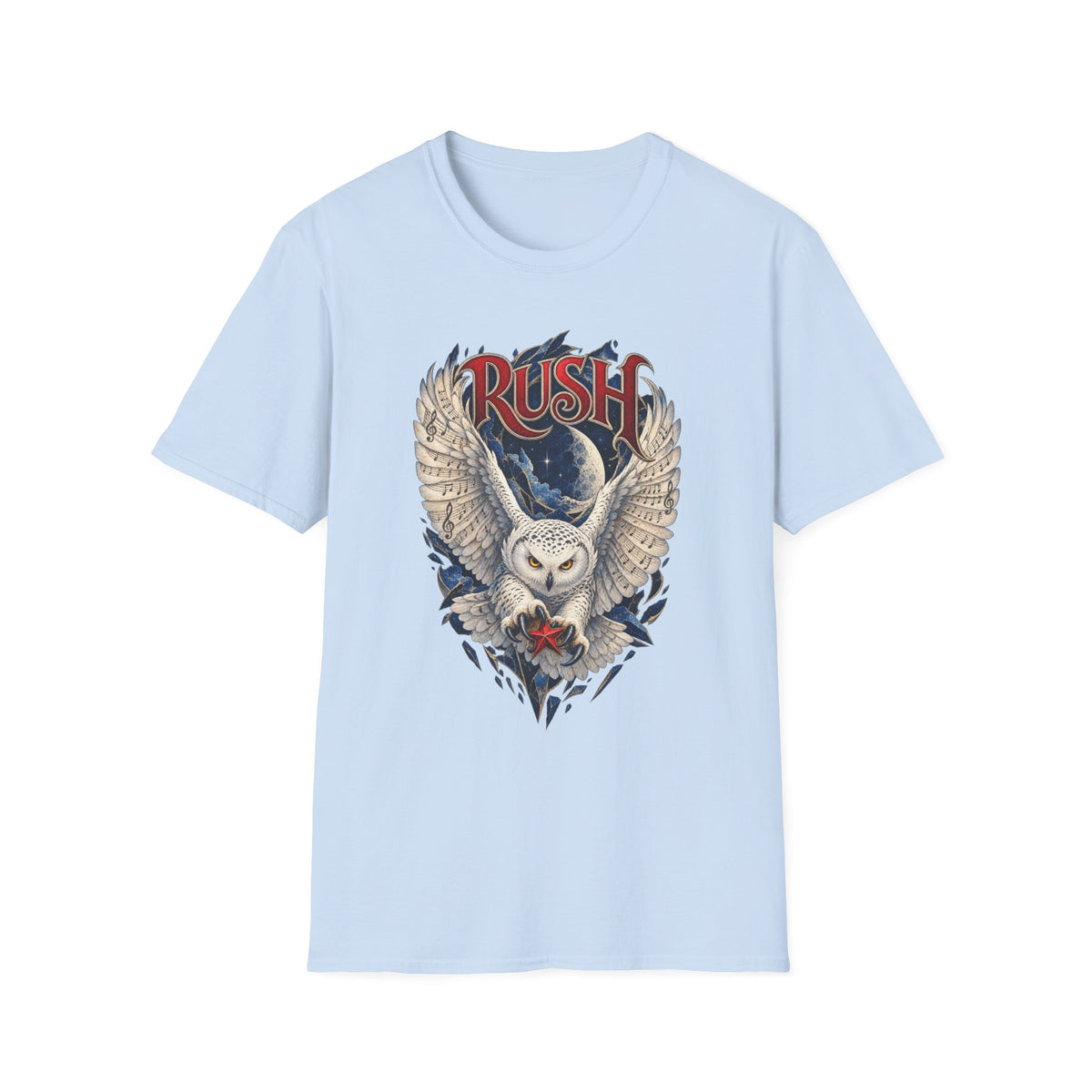 Rush | Fly by Night | Prog Rock | Owl Band Graphic T-Shirt