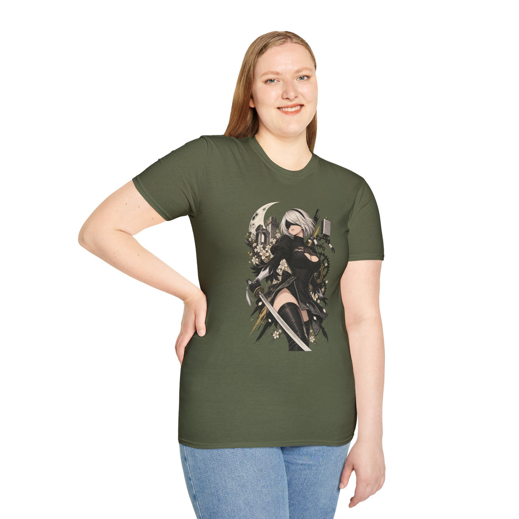 2B | Nier Automata | Anime Swordgirl Pin Up T-Shirt
