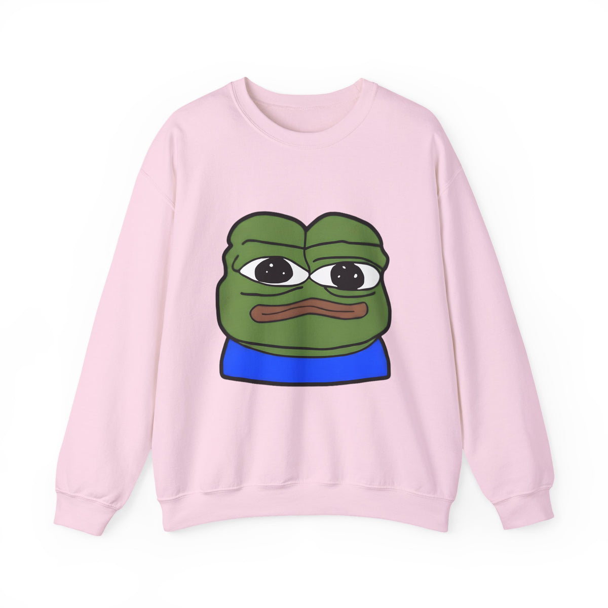 Pepe Frog Graphic Sweatshirt — Sad Frog Meme Crewneck