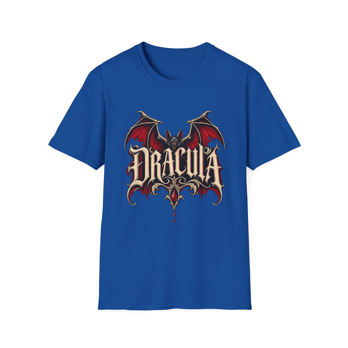 Dracula Bat Graphic T-Shirt | Gothic Vampire Logo Tee
