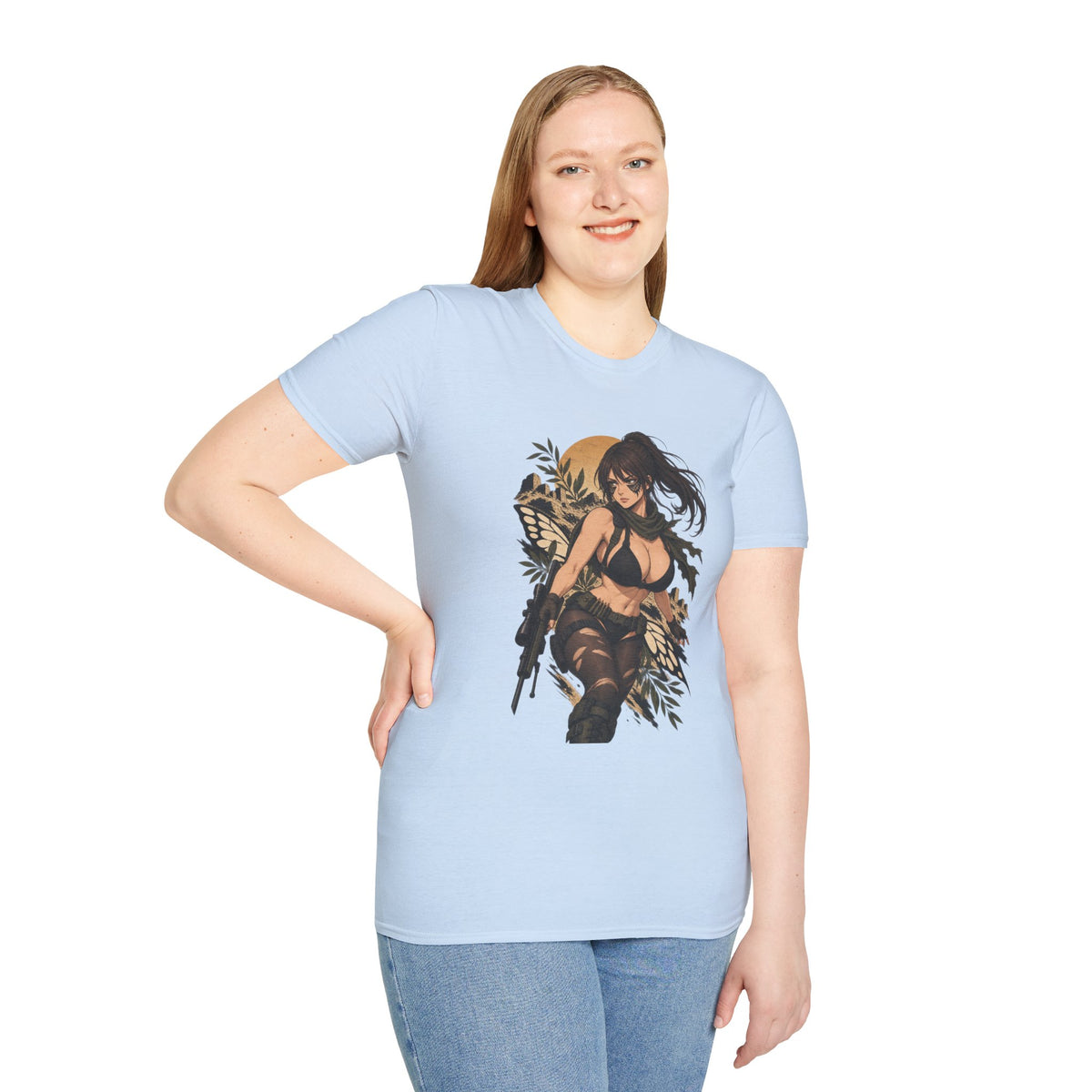 Quiet | Sexy Metal Gear Pin Up Girl | Anime Style Sniper Girl T-Shirt