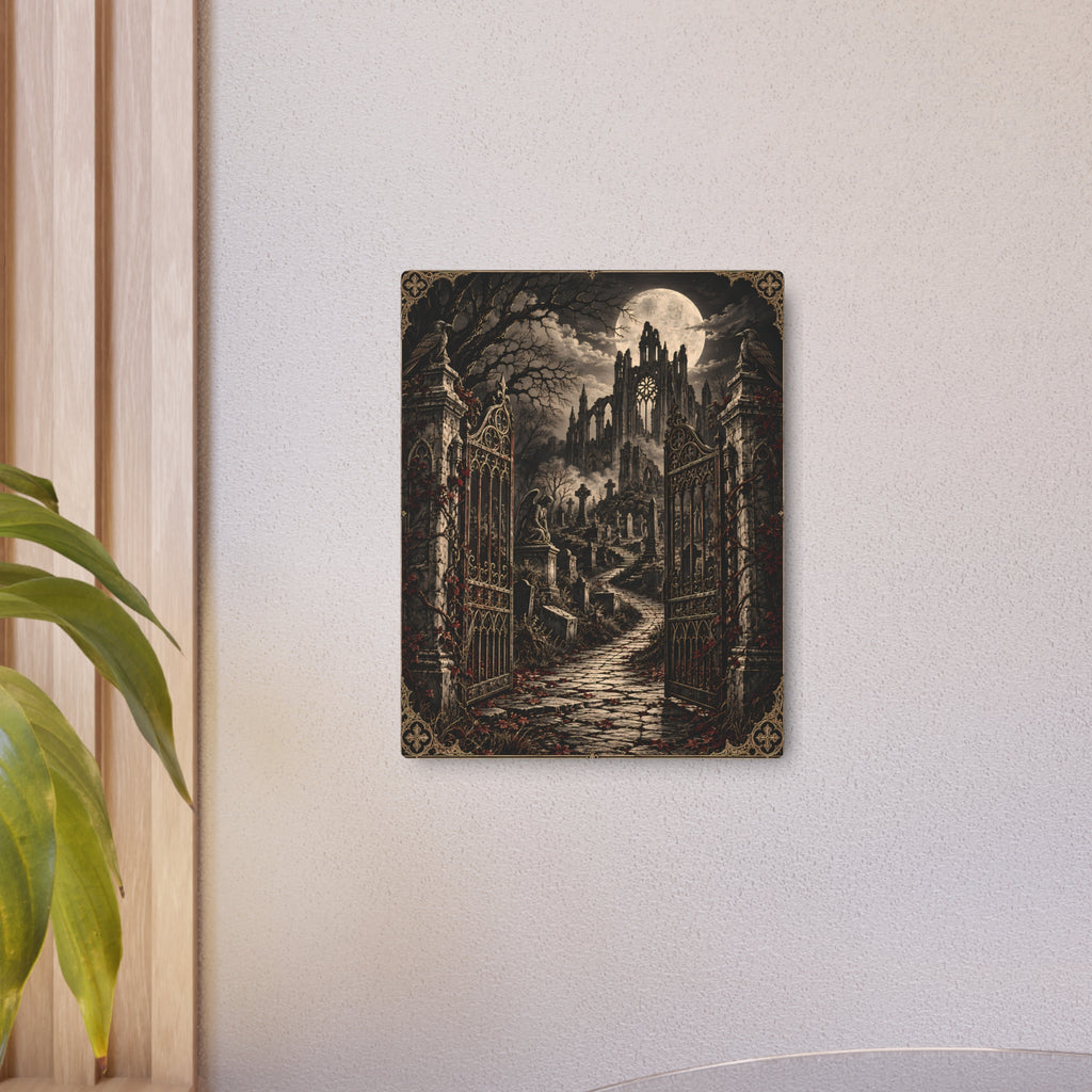 Metal Art Sign | Gothic Graveyard | Occult Wall Art