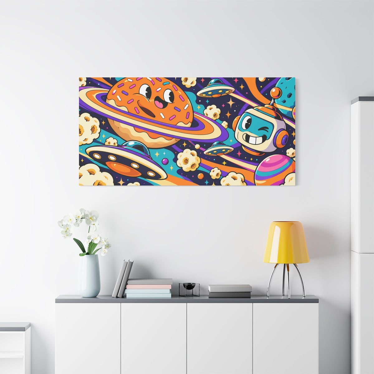 Wall art | Cosmic Snack: Surreal Space Pop Art Print
