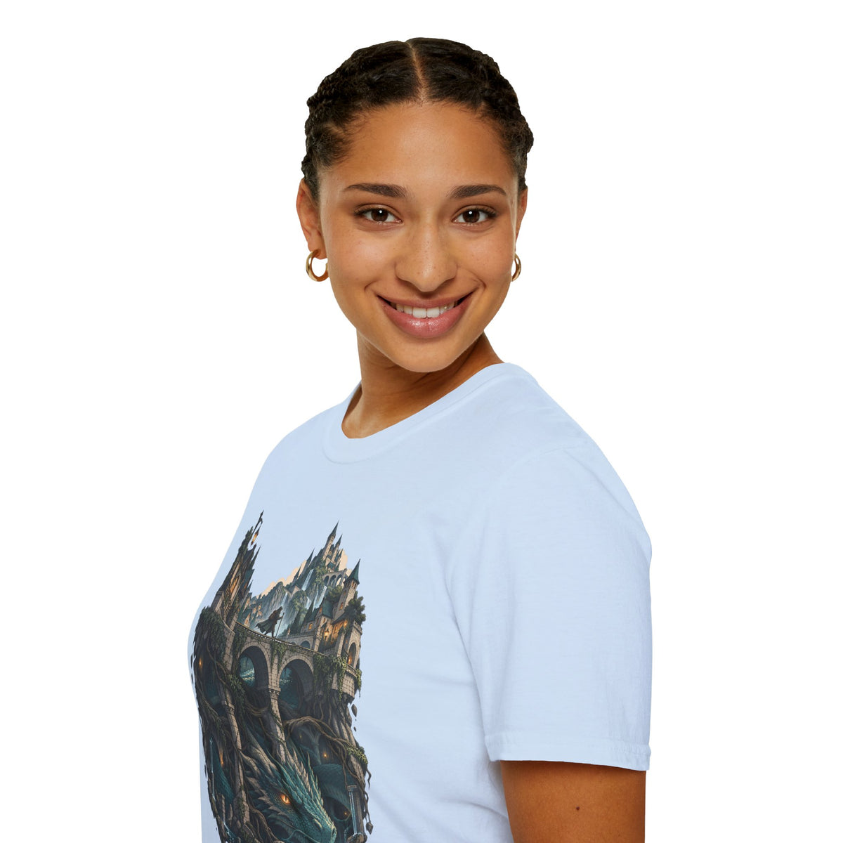 Quests and Adventures | Japanese Style | Anime Fantasy Dragon Castle T Shirt