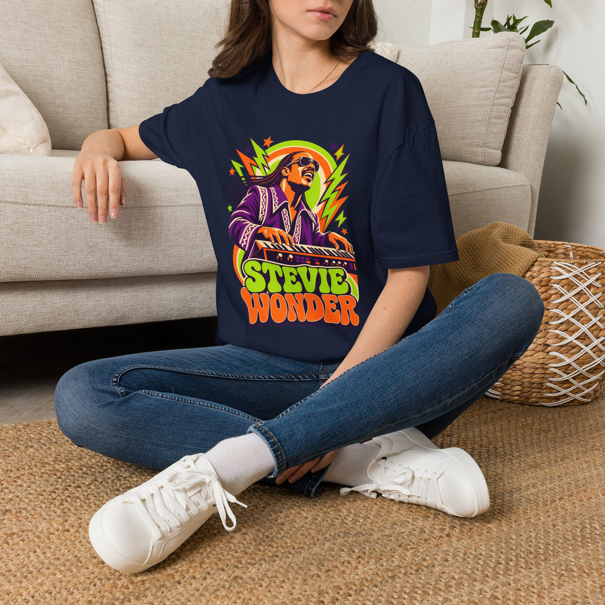 Retro Music Legend Stevie Wonder Graphic Tee