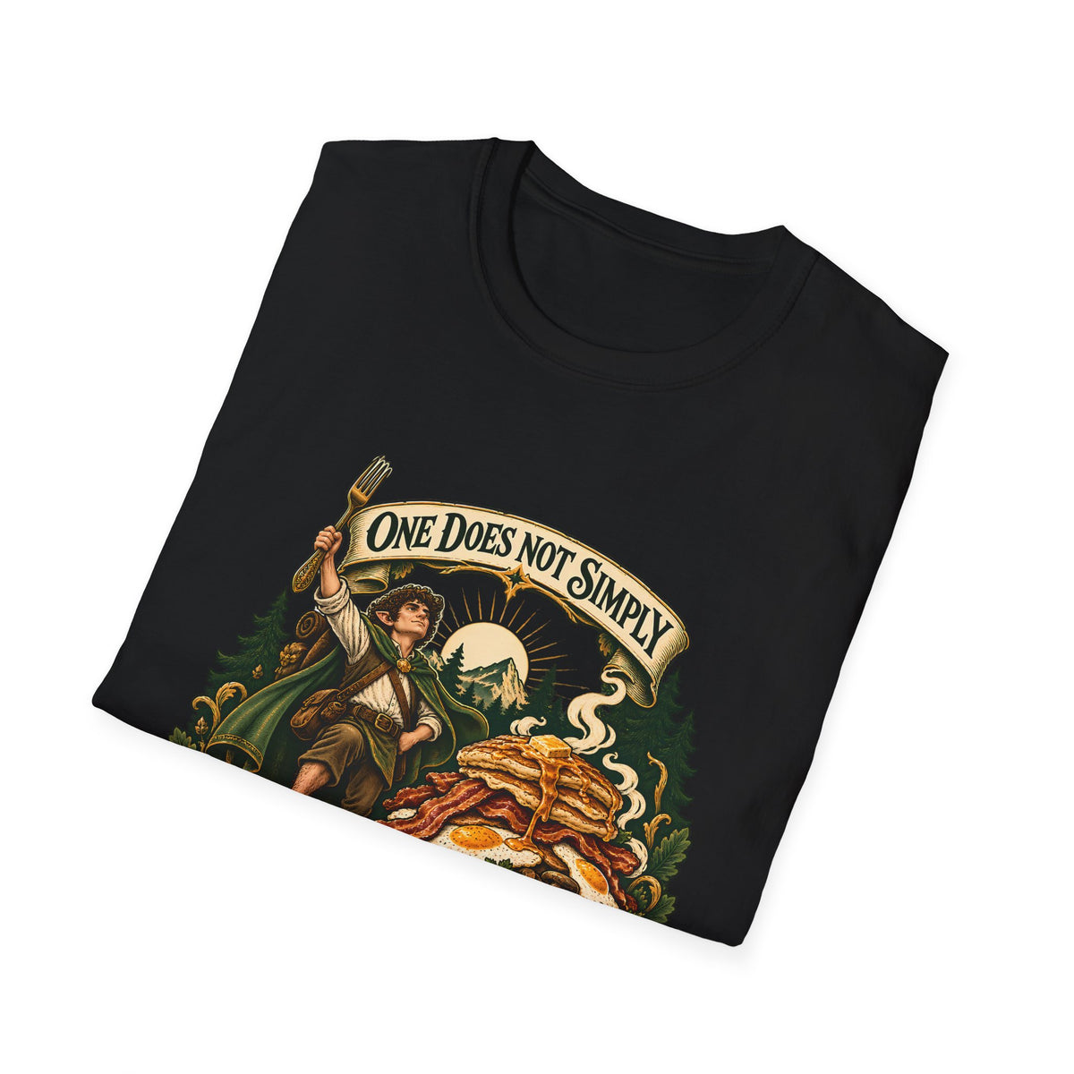 One Does Not Simply Skip Second Breakfast | Funny Hobbit Breakfast Graphic