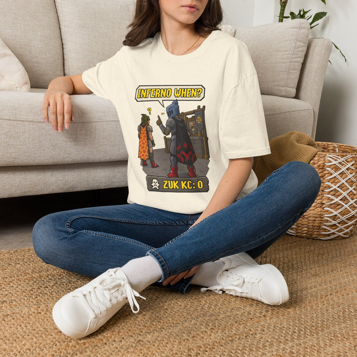 Inferno When? RuneScape Humor T-Shirt - Zuk KC Count Gaming Tee