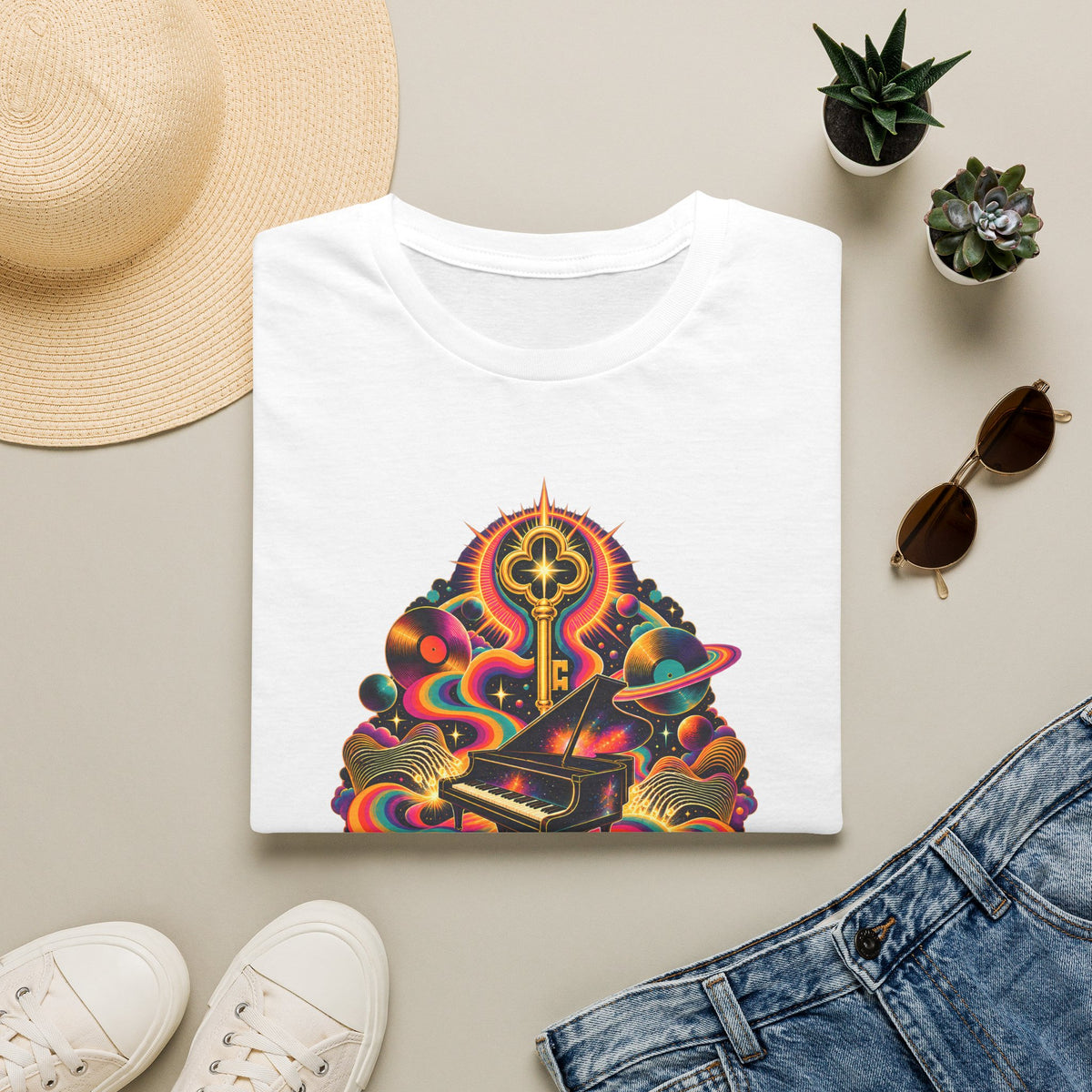 Stevie Wonder Psychedelic Key Songs In The Key of Life T-Shirt