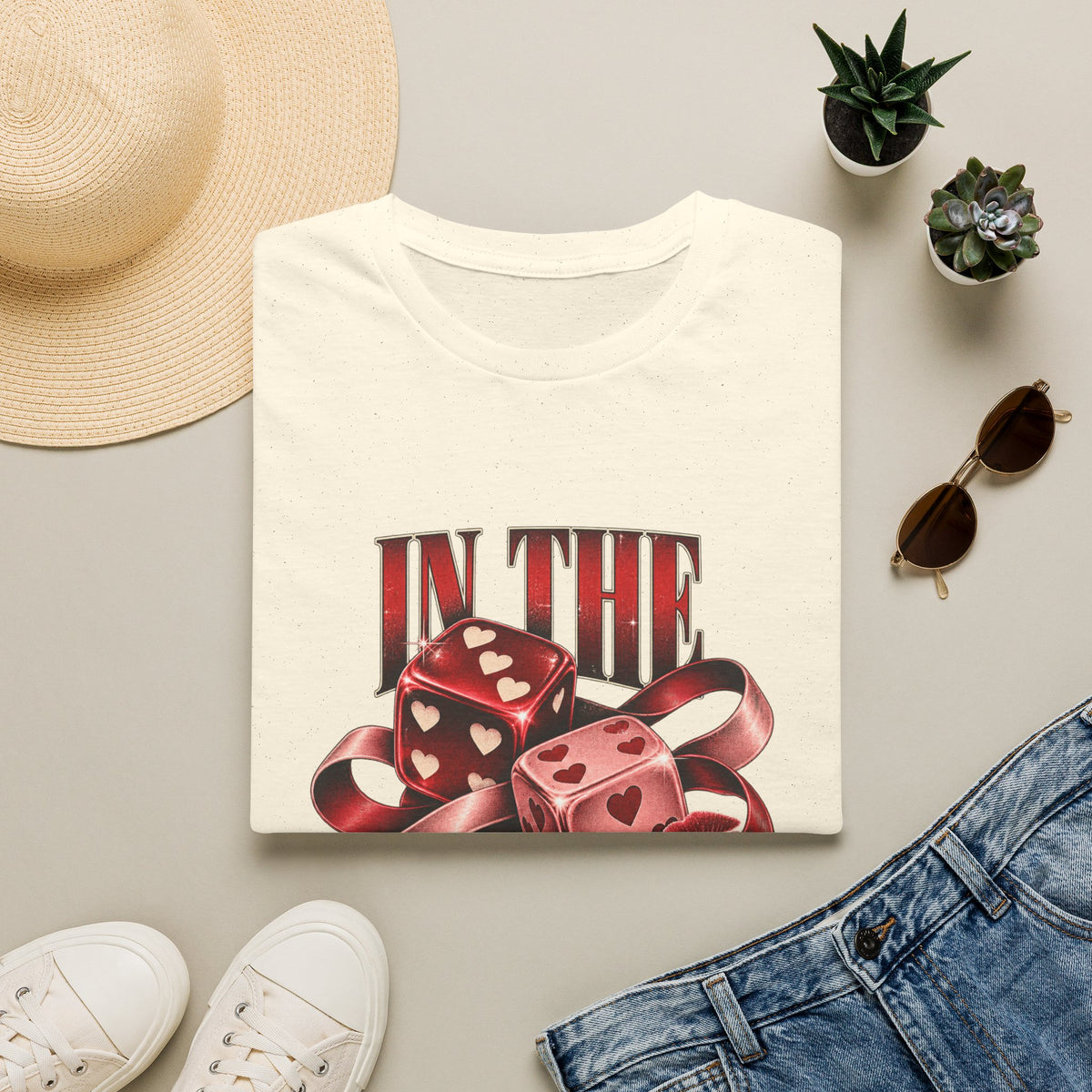 In The Middle | Sugababes | Retro Red Dice Graphic T Shirt