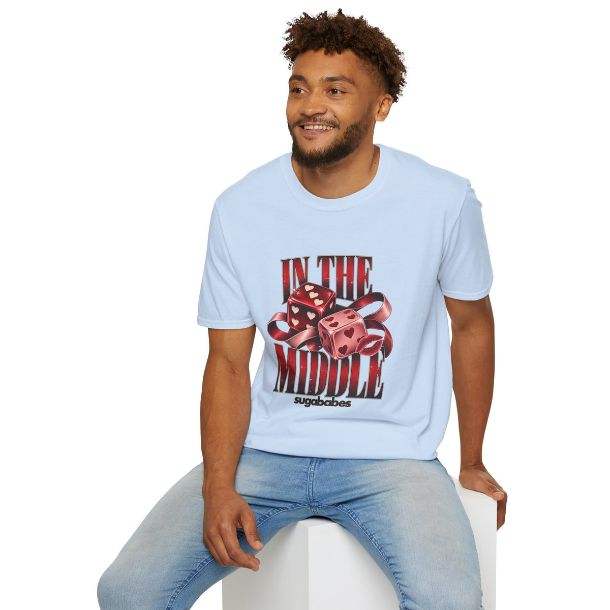 In The Middle | Sugababes | Retro Red Dice Graphic T Shirt