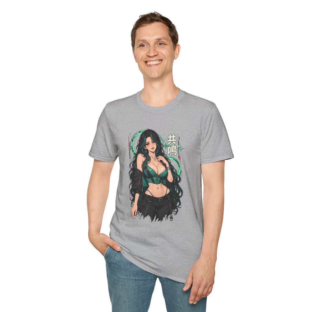 Jade | Sexy Anime Pin Up Girl | Waifu Graphic T‑Shirt