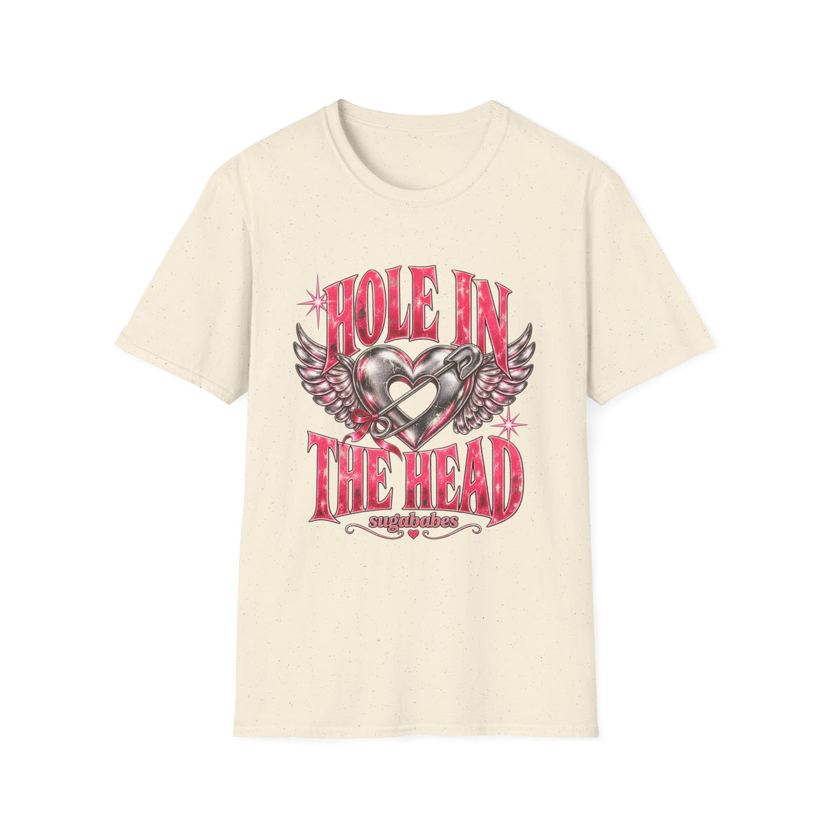 Hole in the Head | Sugababes | Pink Winged Heart Design T Shirt