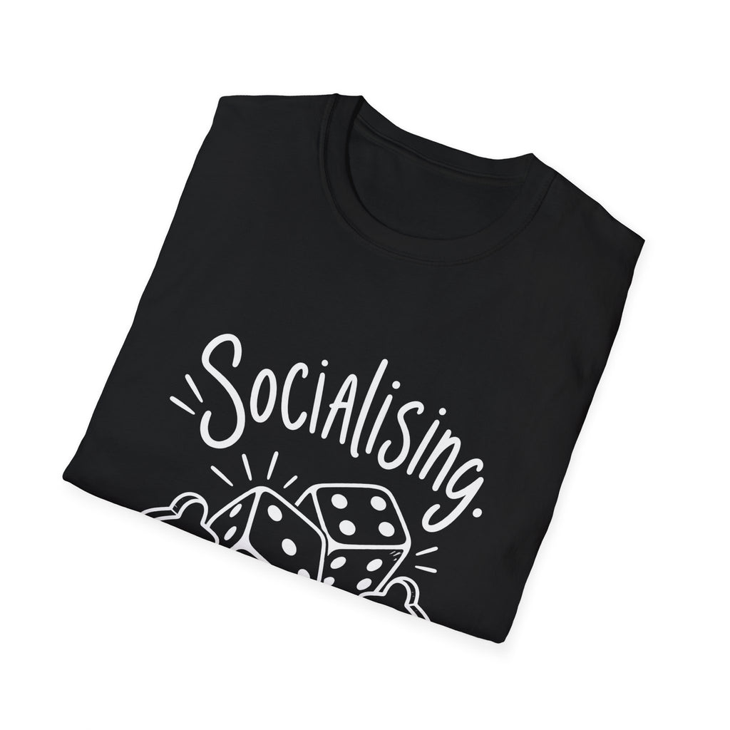 Board Gamer Gift | Dice Gamer Gift | Socialising With Rules | Graphic Tee