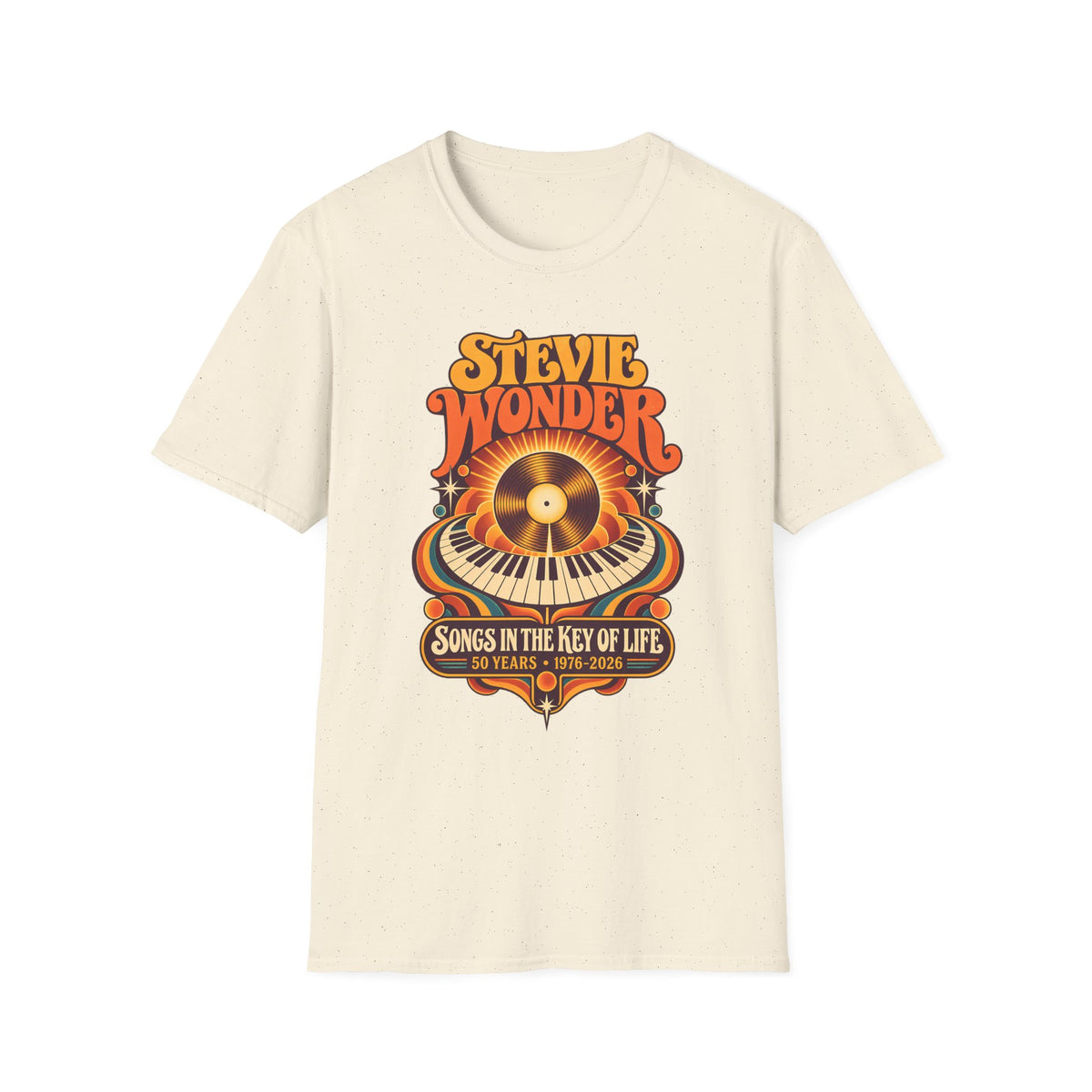 Stevie Wonder Retro Vinyl Tee - Songs In The Key Of Life Graphic T-Shirt