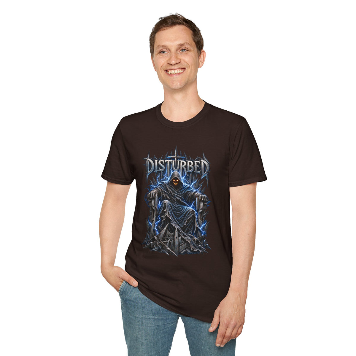 Disturbed | Storm Throne | The Guy | Grim Reaper Band T-Shirt