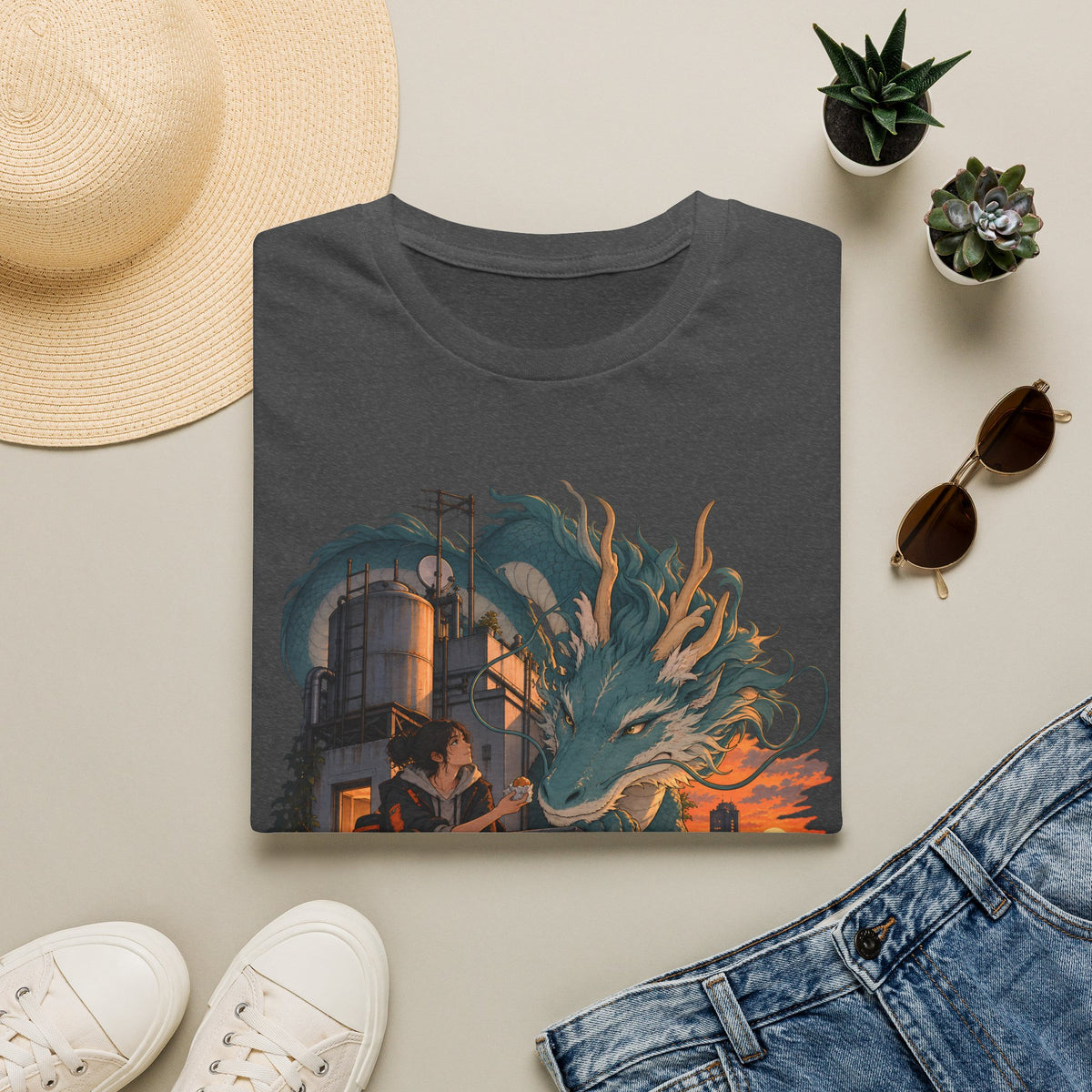 Serpent Cityscape | Urban Japanese Dragon T-Shirt