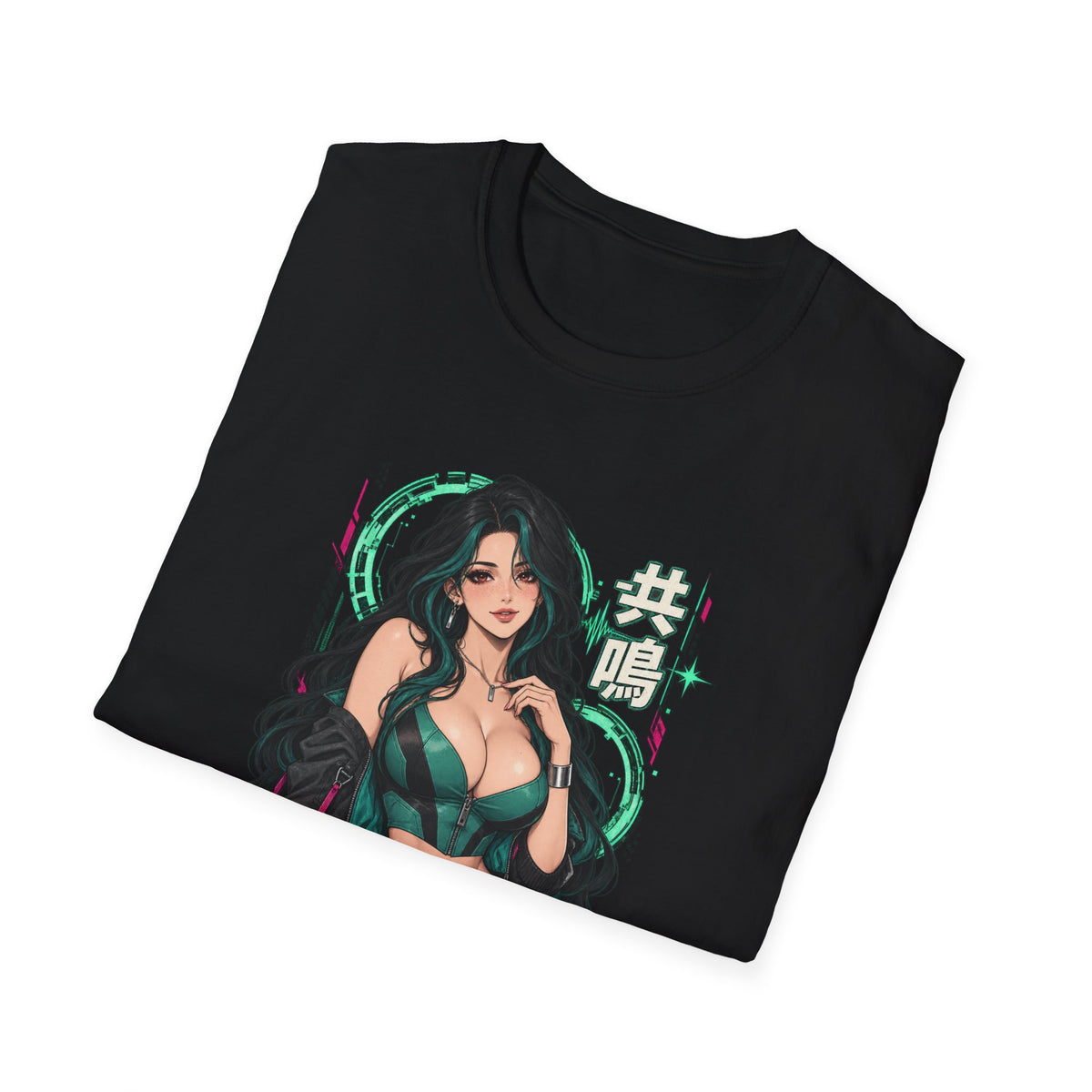 Jade | Sexy Anime Pin Up Girl | Waifu Graphic T‑Shirt