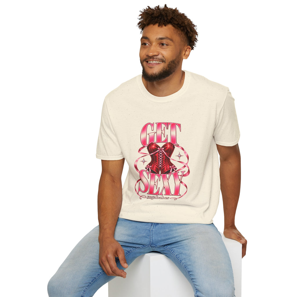 Get Sexy | Sugababes | Corset Retro Pink Y2K Vibe Graphic T Shirt