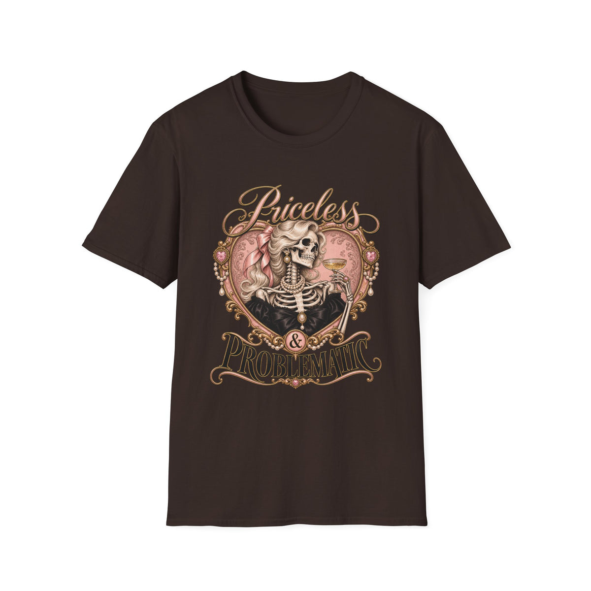 Priceless & Problematic Skeleton Heart Tee