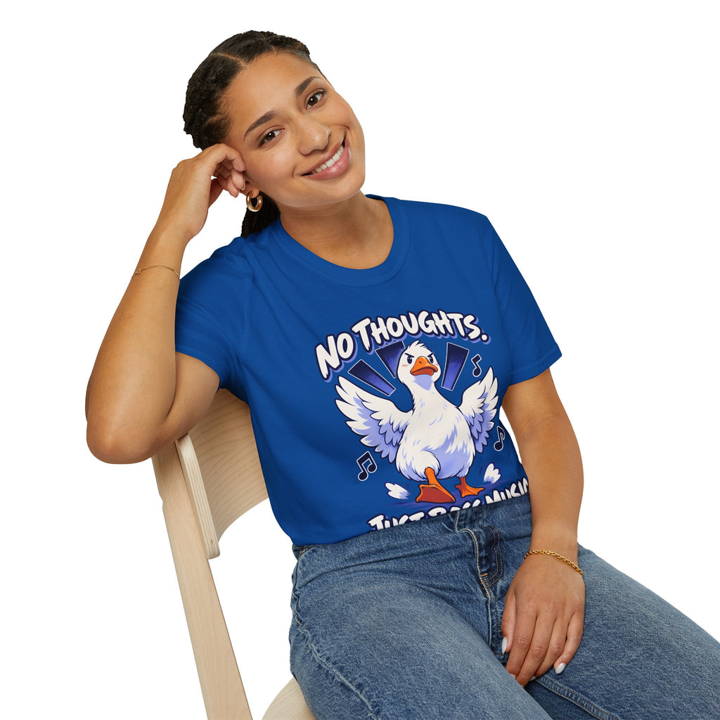 Cute Goose | No Thoughts, Just Boss Music T Shirt