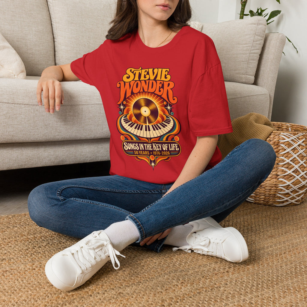 Stevie Wonder Retro Vinyl Tee - Songs In The Key Of Life Graphic T-Shirt