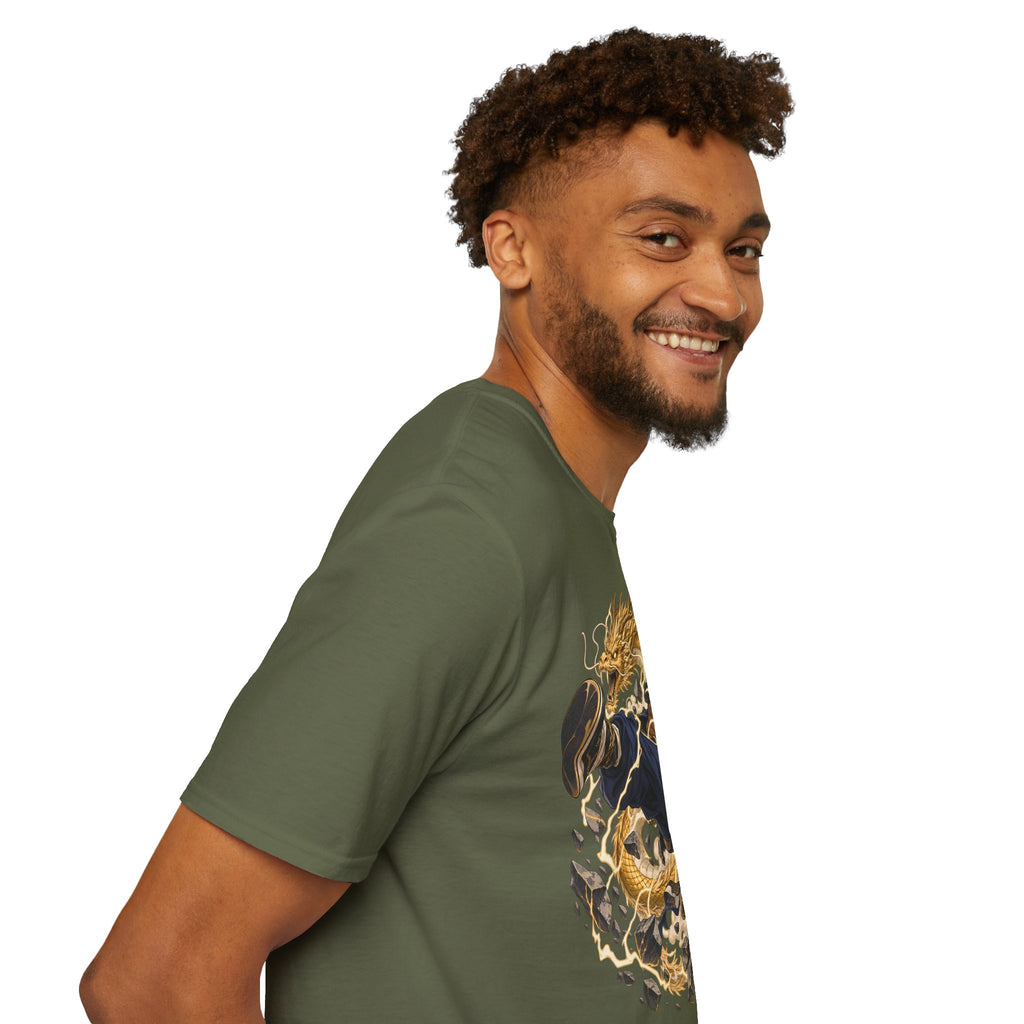 Golden Dragon | Ninja Dragon Kick | Martial Arts Warrior T Shirt