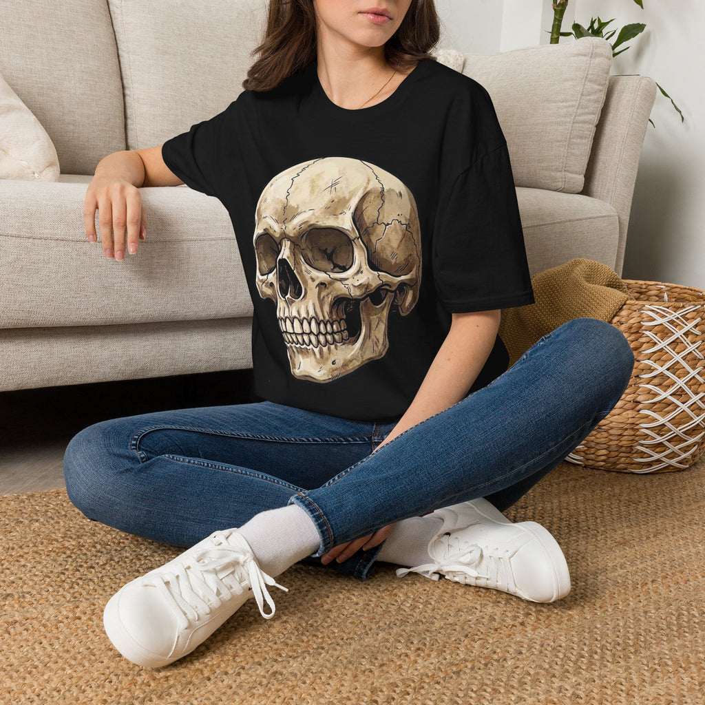 Skull Illustration T-Shirt — Vintage Anatomical Skull Tee