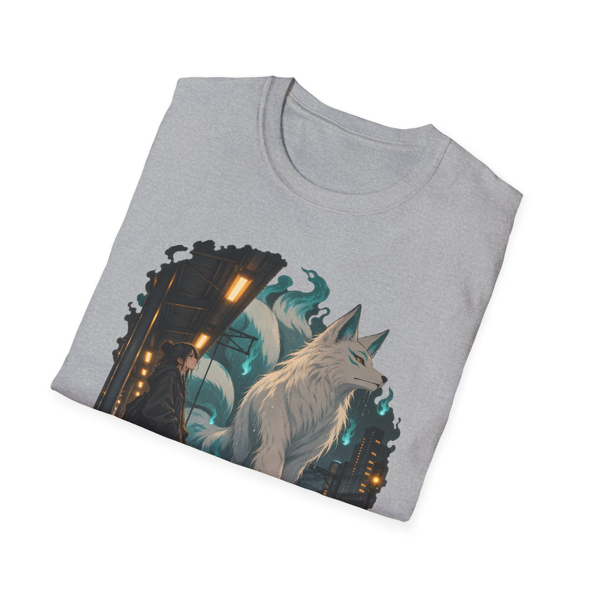 Wolf in the Rain | Last Train Home T-Shirt | Urban Nightscape Graphic Tee