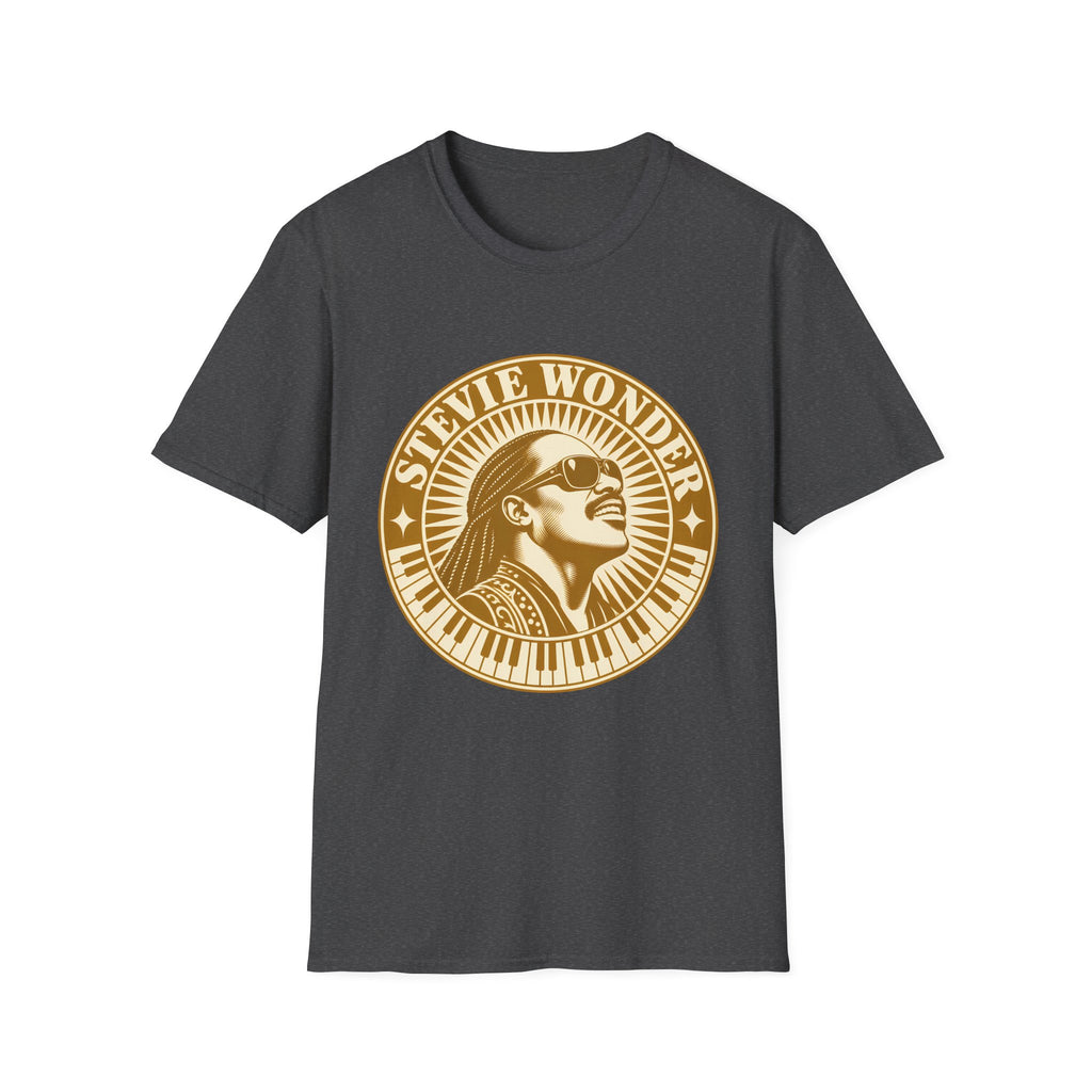 Stevie Wonder Graphic T-Shirt - Vintage Gold Portrait Tee