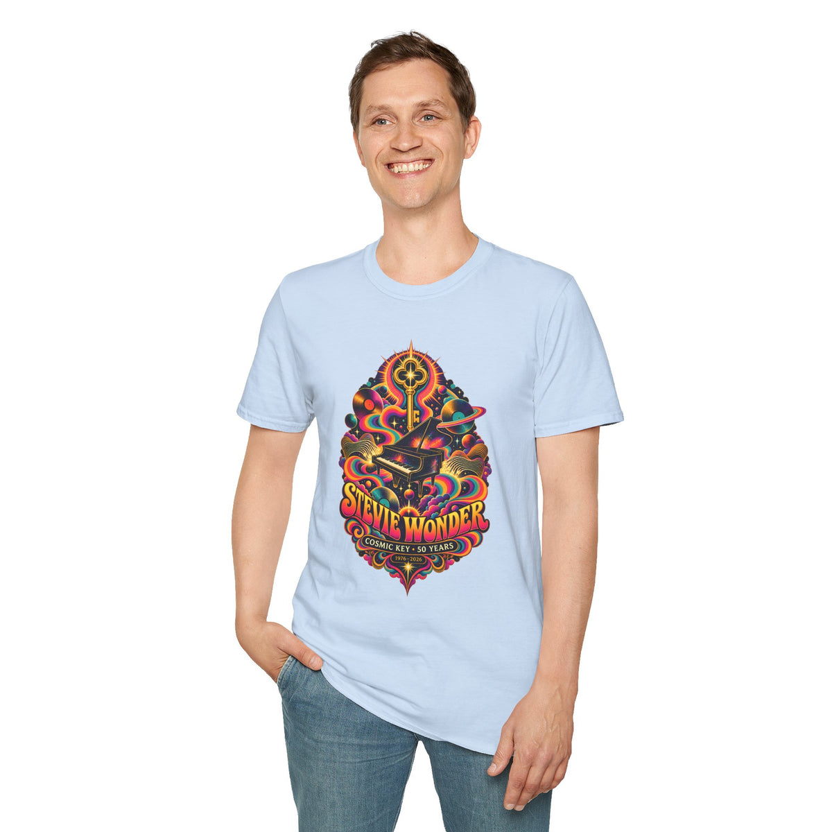 Stevie Wonder Psychedelic Key Songs In The Key of Life T-Shirt