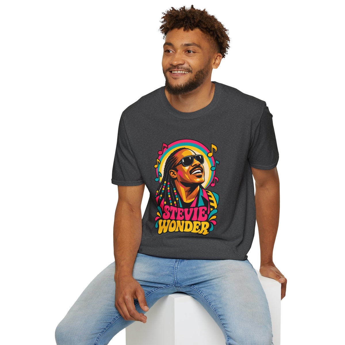 Stevie Wonder Life in Colour Music Legend Portrait T-Shirt