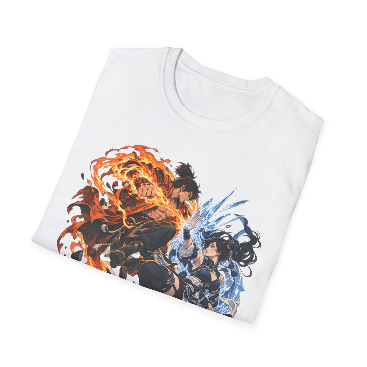 Elemental Battle | Fire vs Ice | Ninja Japanese Fantasy T-Shirt
