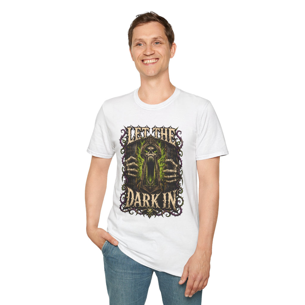 Let The Dark In T-Shirt - Gothic Grunge Skull Tee