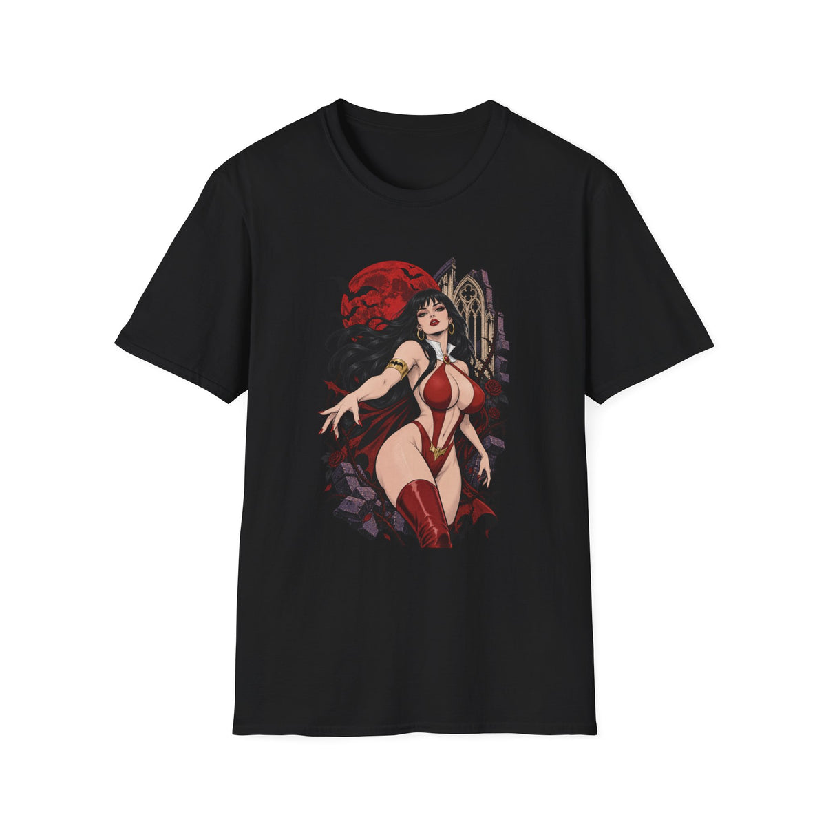 Vampirella | Sexy Vampire Queen | Pin Up Girl | Sexy Halloween Graphic T-Shirt